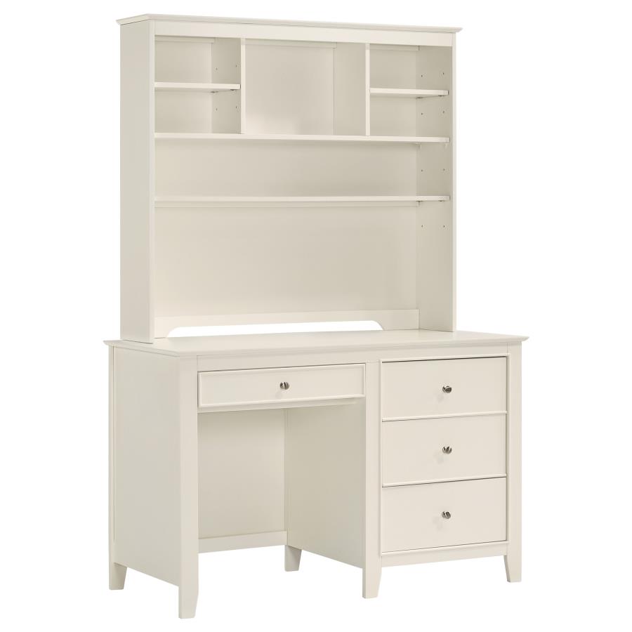 (image for) Selena 48-inch 3-drawer Office Computer Desk Cream White