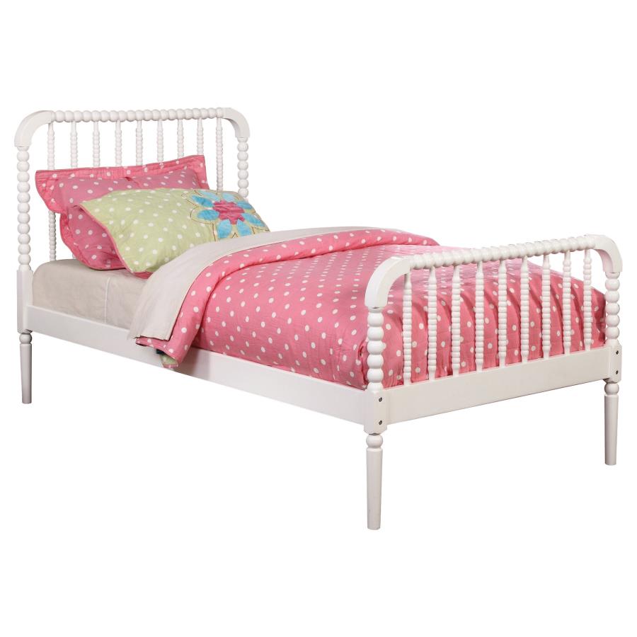 (image for) Jones Wood Twin Open Frame Bed White