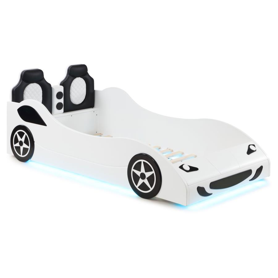 (image for) Cruiser Wood Twin LED Car Bed White