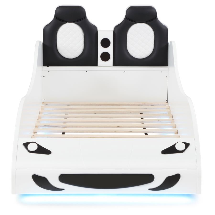 (image for) Cruiser Wood Twin LED Car Bed White