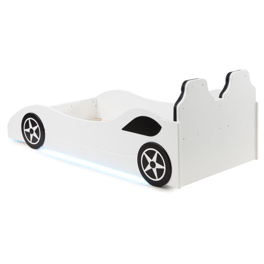 (image for) Cruiser Wood Twin LED Car Bed White