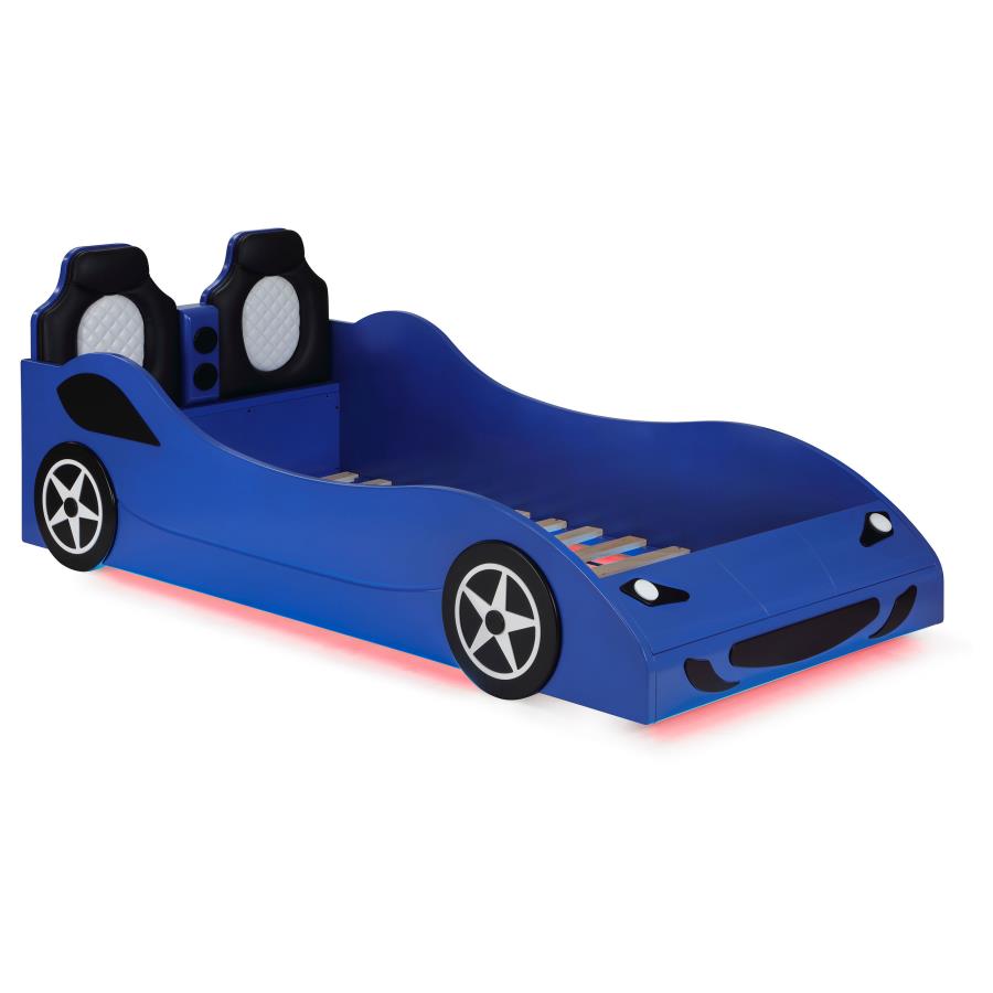 (image for) Cruiser Wood Twin LED Car Bed Blue - Click Image to Close