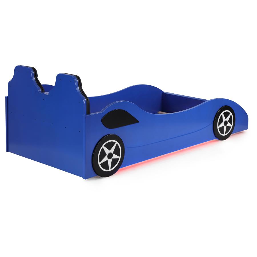 (image for) Cruiser Wood Twin LED Car Bed Blue