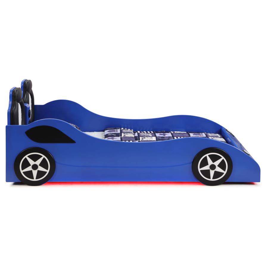 (image for) Cruiser Wood Twin LED Car Bed Blue