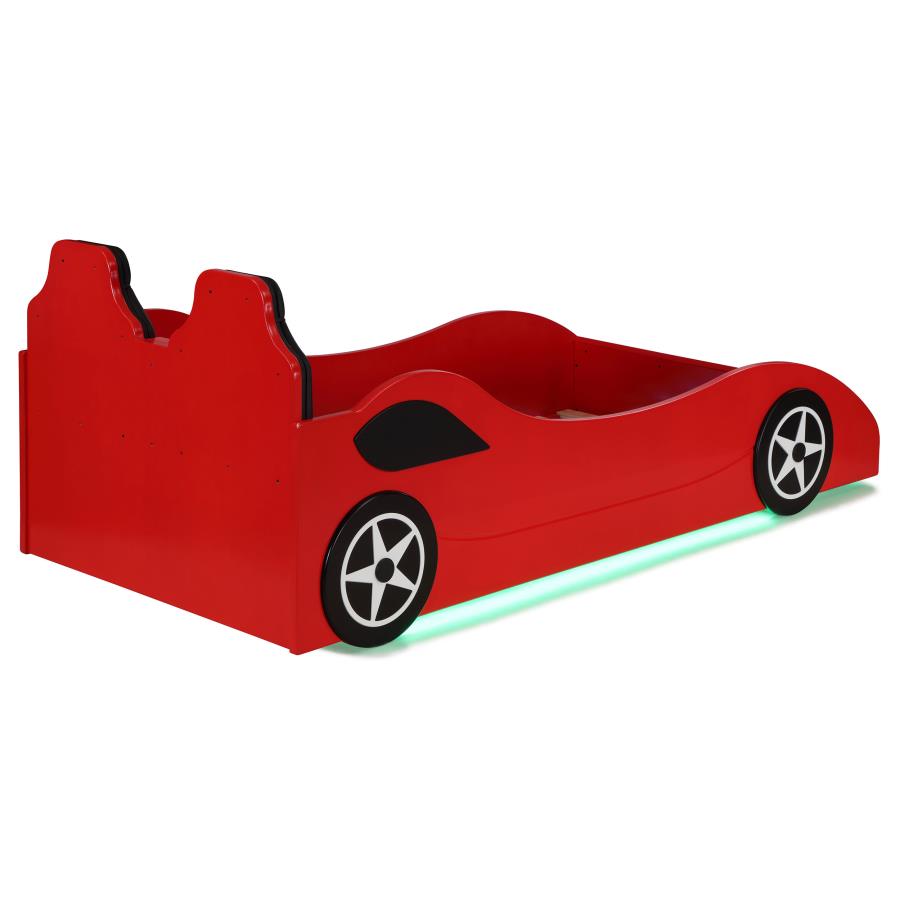 (image for) Cruiser Wood Twin LED Car Bed Red