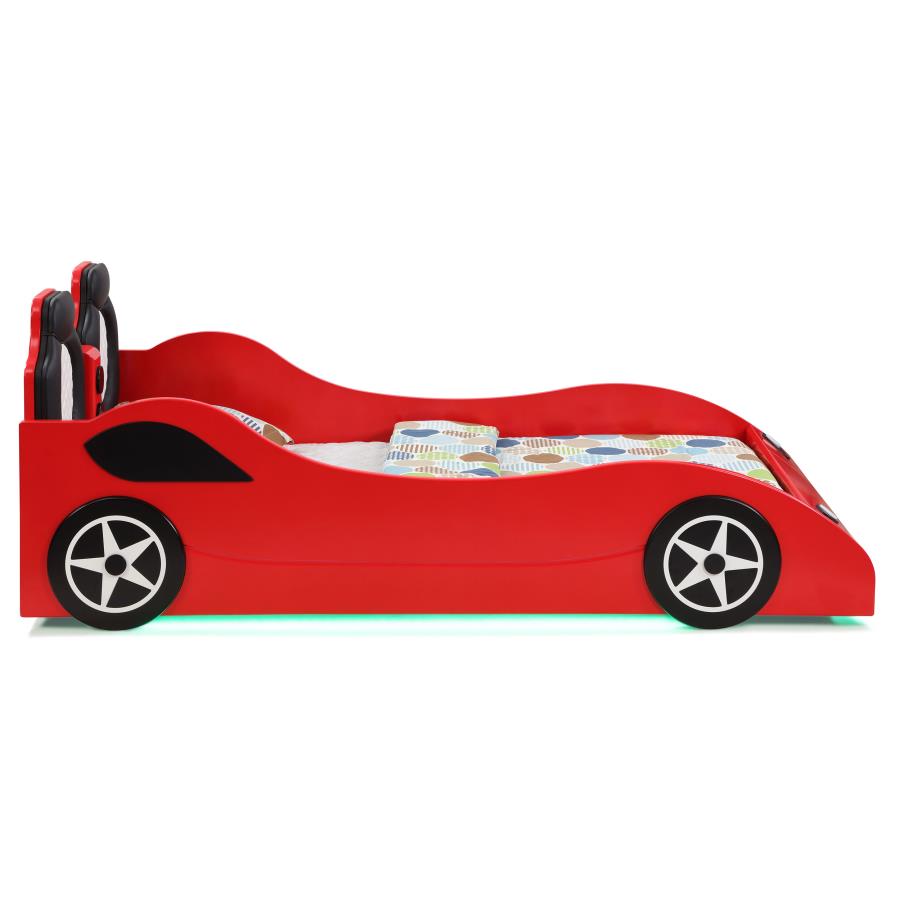 (image for) Cruiser Wood Twin LED Car Bed Red