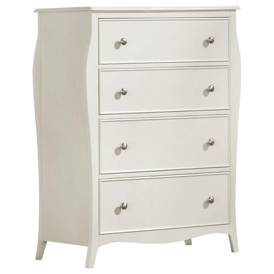 (image for) Dominique 4-drawer Bedroom Chest Cream White - Click Image to Close