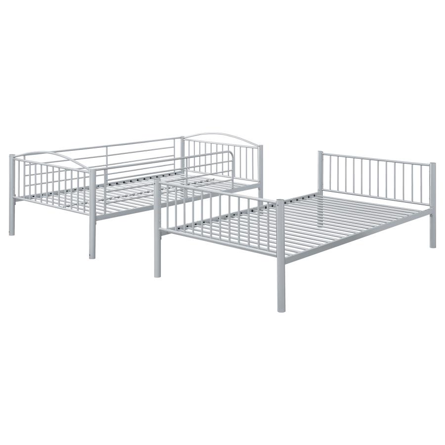 (image for) Anson Twin Over Twin Bunk Bed Silver