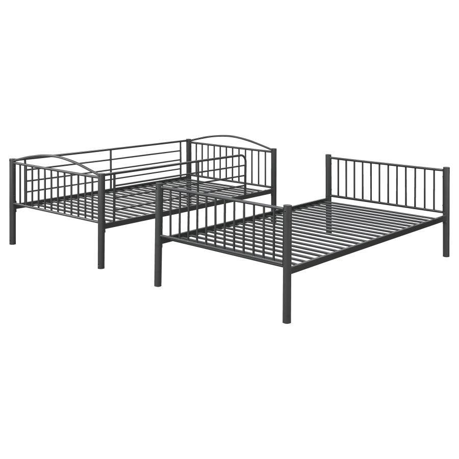 (image for) Anson Twin Over Twin Bunk Bed Gunmetal