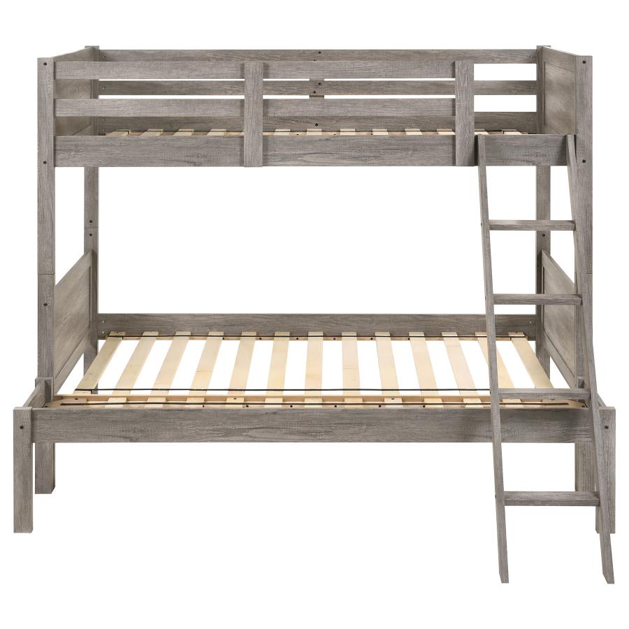 (image for) Ryder Wood Twin Over Full Bunk Bed Weathered Taupe