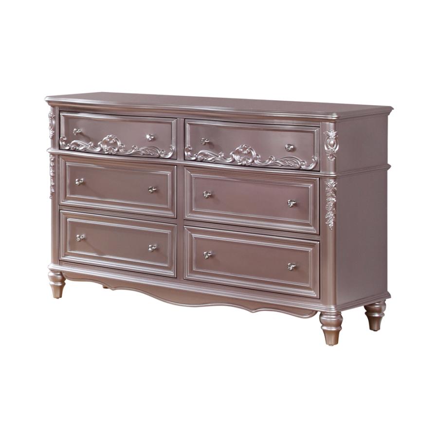 (image for) Caroline 6-drawer Dresser Metallic Lilac