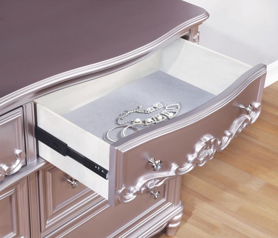 (image for) Caroline 6-drawer Dresser Metallic Lilac