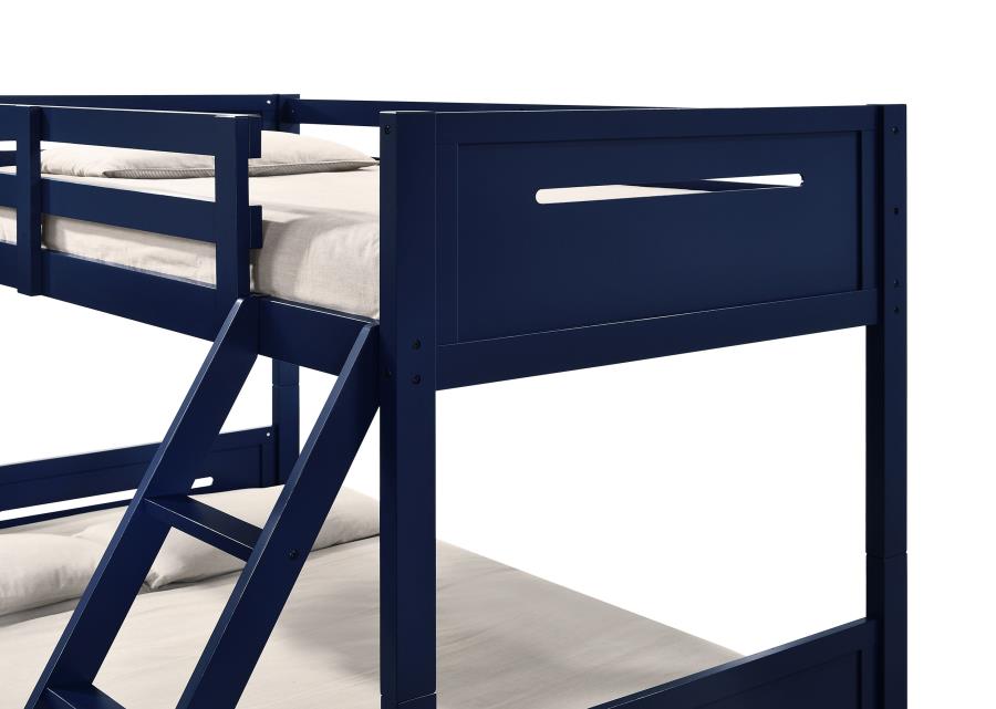 (image for) Littleton Wood Twin Over Full Bunk Bed Blue