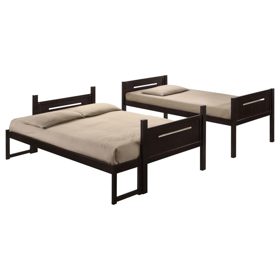 (image for) Littleton Wood Twin Over Full Bunk Bed Espresso