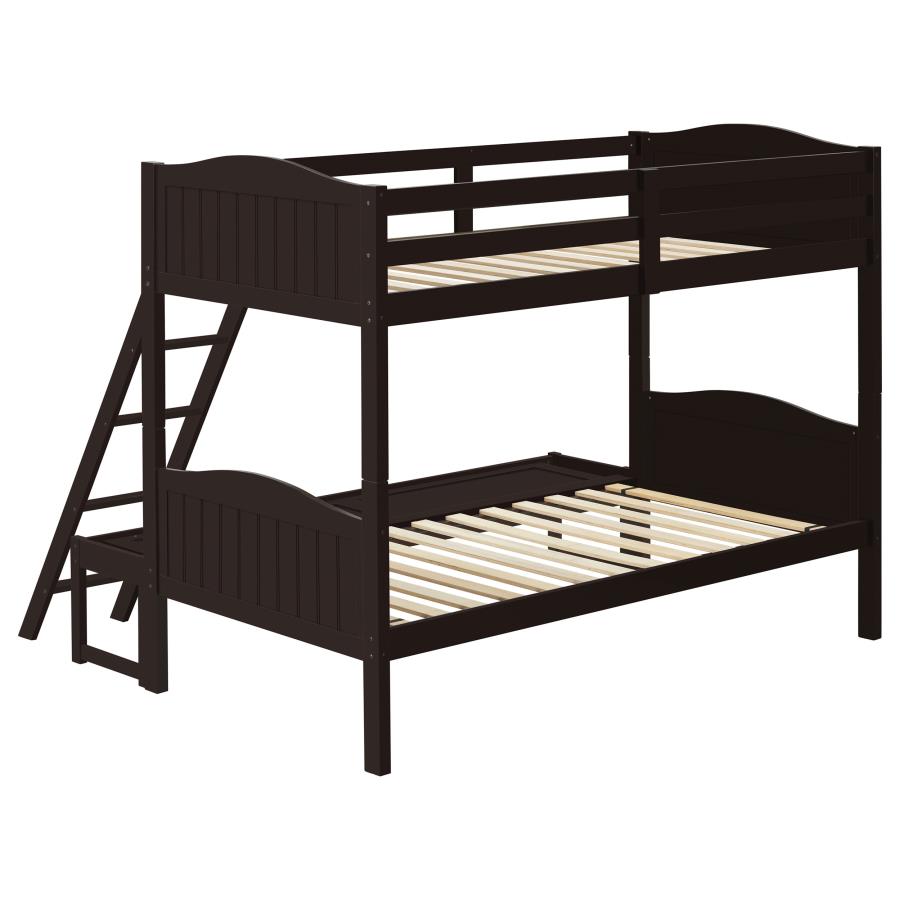 (image for) Arlo Wood Twin Over Full Bunk Bed Espresso