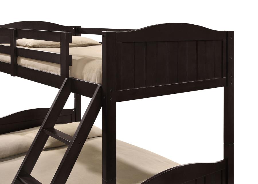 (image for) Arlo Wood Twin Over Full Bunk Bed Espresso