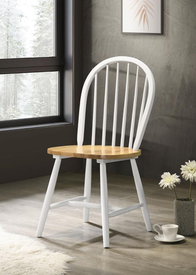 (image for) Cinder Wood Dining Side Chair White (Set of 4)