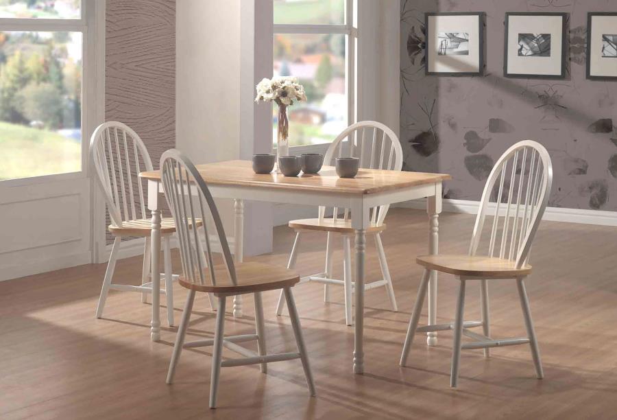 (image for) Cinder Wood Dining Side Chair White (Set of 4)