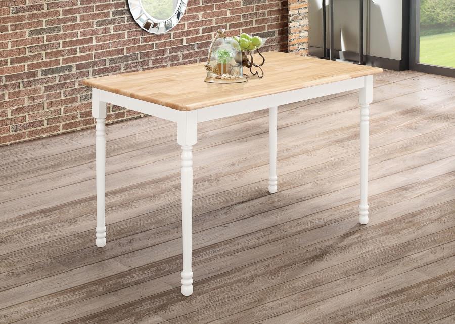 (image for) Taffee Rectangular 47-inch Solid Wood Dining Table White