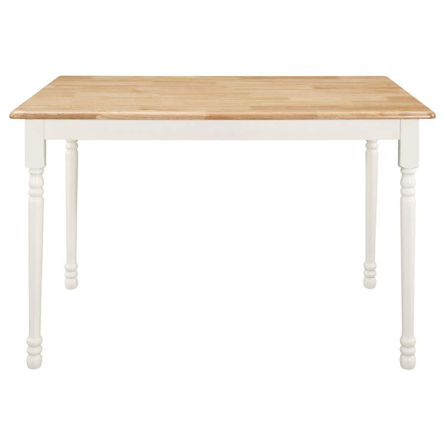 (image for) Taffee Rectangular 47-inch Solid Wood Dining Table White