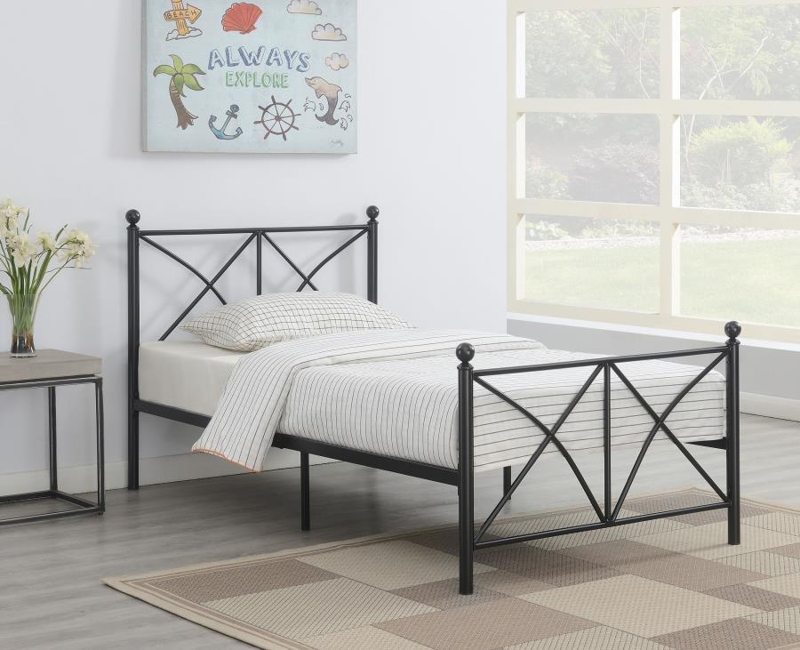 (image for) Hart Metal Full Open Frame Bed Matte Black