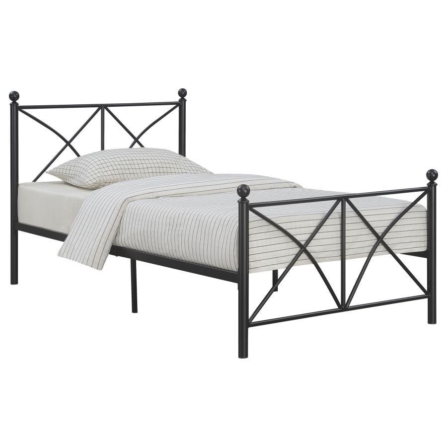 (image for) Hart Metal Full Open Frame Bed Matte Black