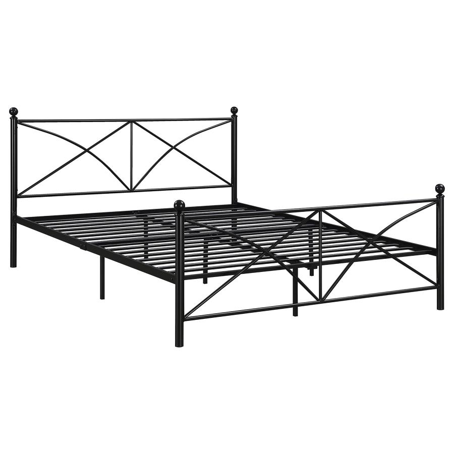 (image for) Hart Metal Queen Open Frame Bed Matte Black