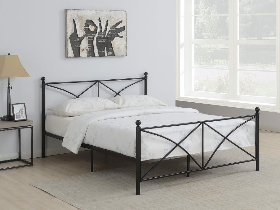 (image for) Hart Metal Queen Open Frame Bed Matte Black