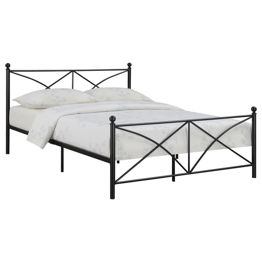 (image for) Hart Metal Queen Open Frame Bed Matte Black