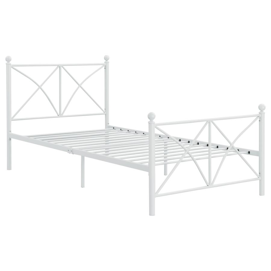 (image for) Hart Metal Full Open Frame Bed White - Click Image to Close