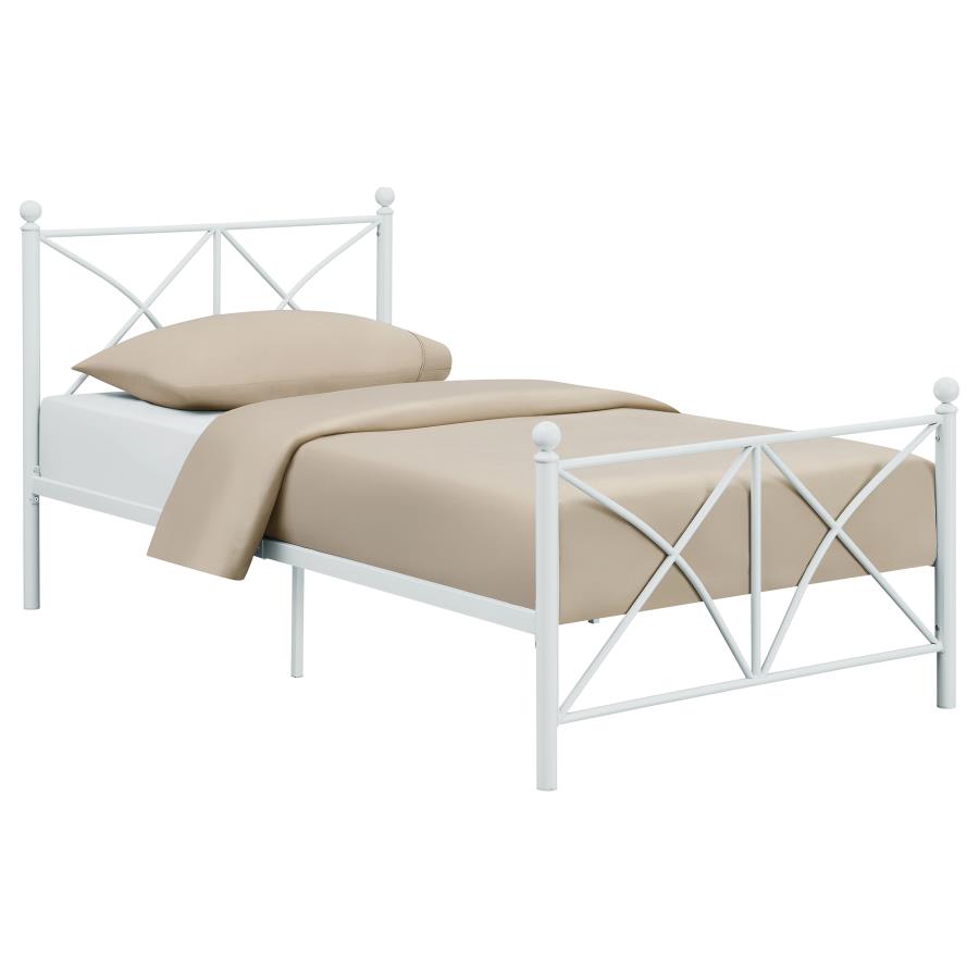 (image for) Hart Metal Twin Open Frame Bed White