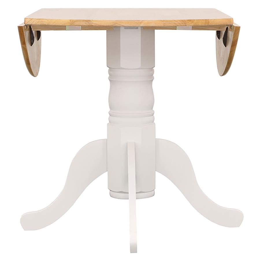 (image for) Allison 5-piece Round Drop Leaf Dining Table Set White