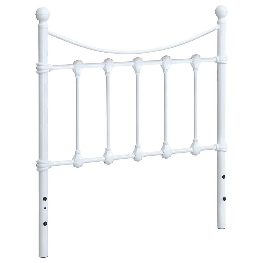 (image for) Marie Metal Twin Open Frame Headboard White