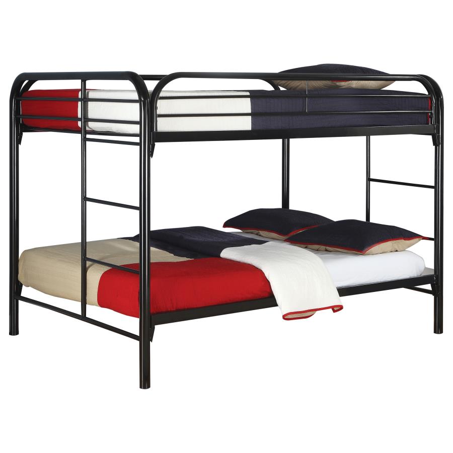 (image for) Morgan Metal Full Over Full Bunk Bed Black - Click Image to Close