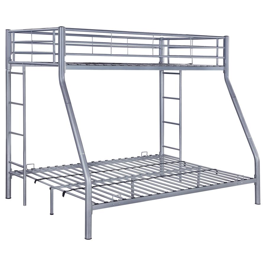 (image for) Hayward Metal Twin Over Full Bunk Bed Silver - Click Image to Close