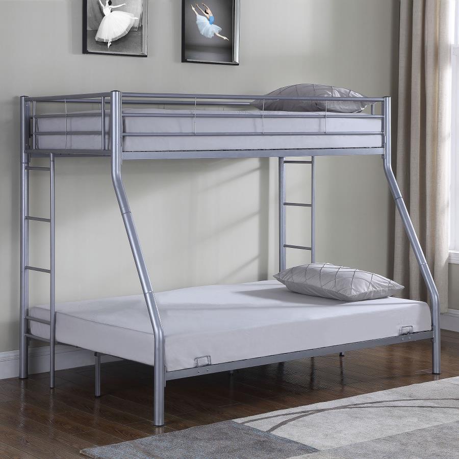 (image for) Hayward Metal Twin Over Full Bunk Bed Silver