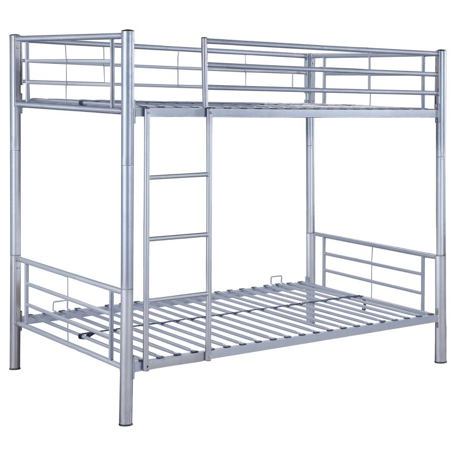 (image for) Hayward Metal Twin Over Twin Bunk Bed Silver - Click Image to Close