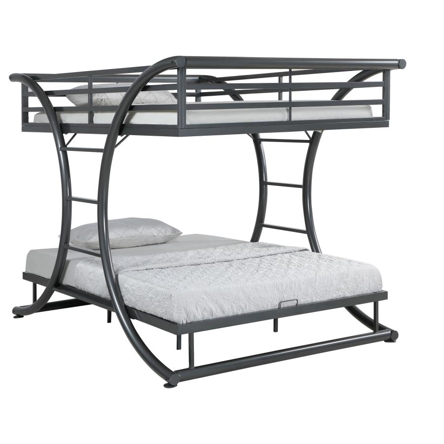 (image for) Stephan Metal Full Over Full Bunk Bed Gunmetal