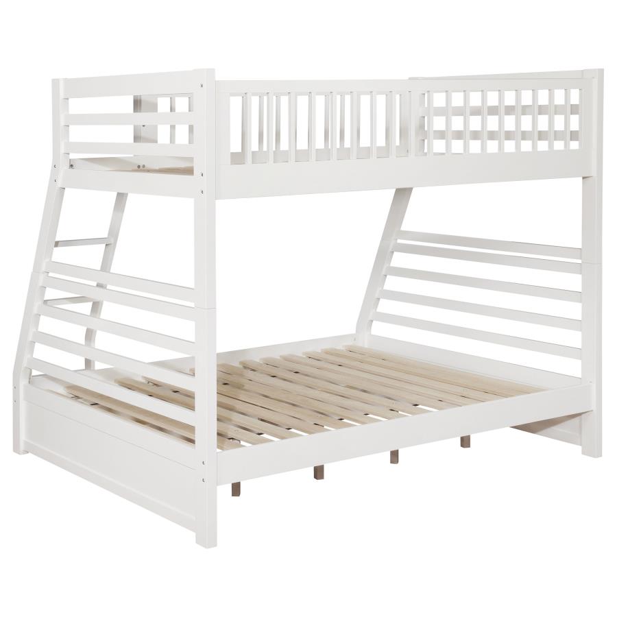 (image for) Ashton 2-drawer Wood Twin Over Full Bunk Bed White