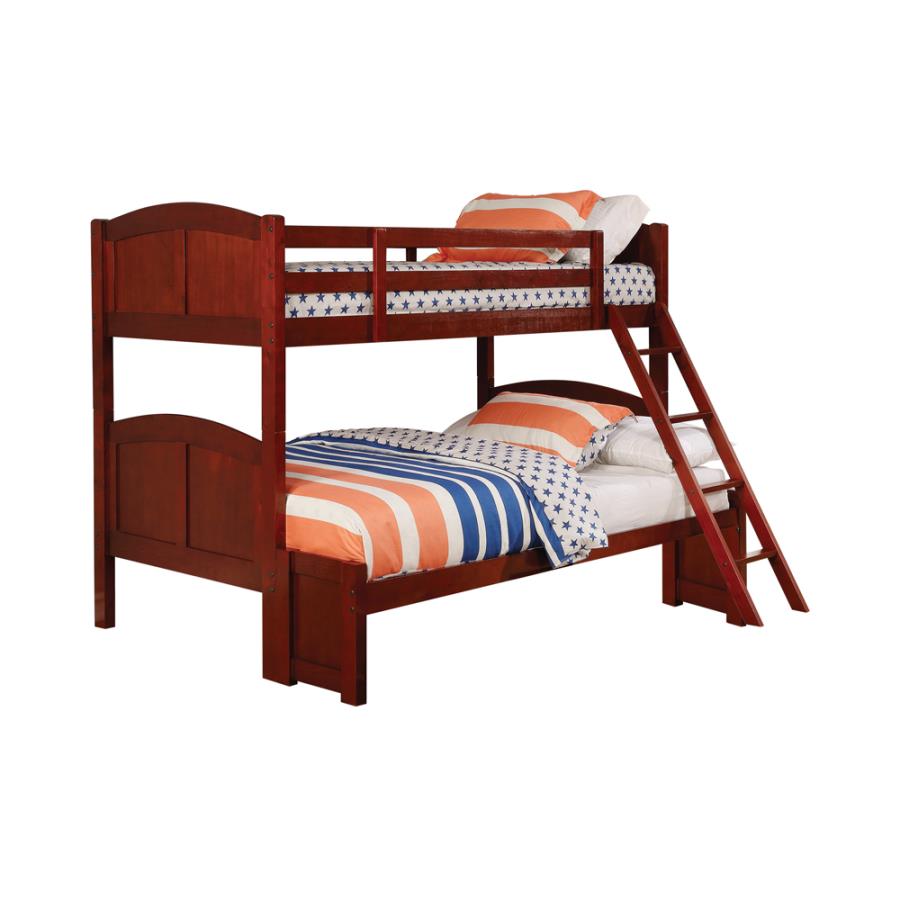 (image for) Parker Twin over Full Panel Bunk Bed Chestnut