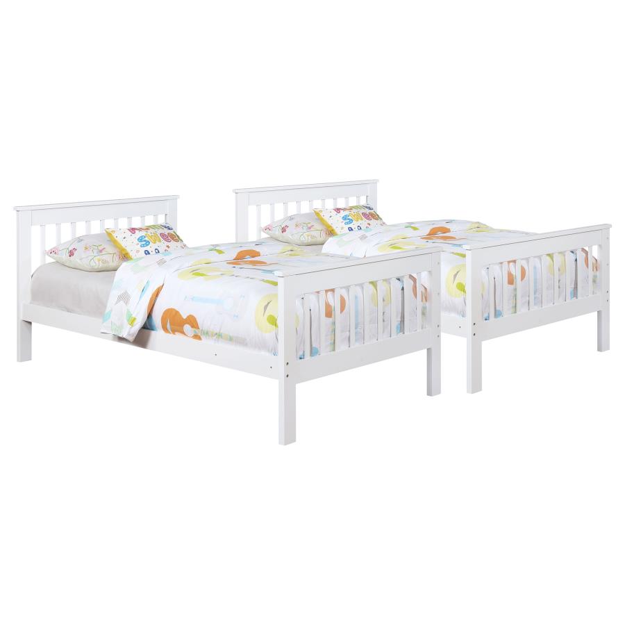 (image for) Chapman Wood Twin Over Twin Bunk Bed White