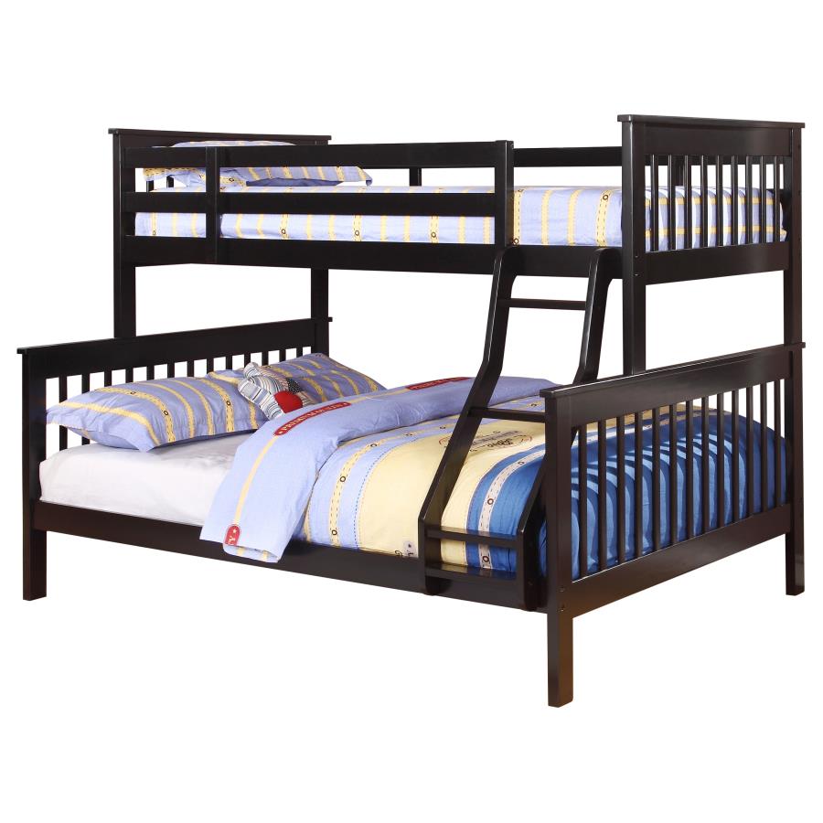 (image for) Chapman Wood Twin Over Full Bunk Bed Black