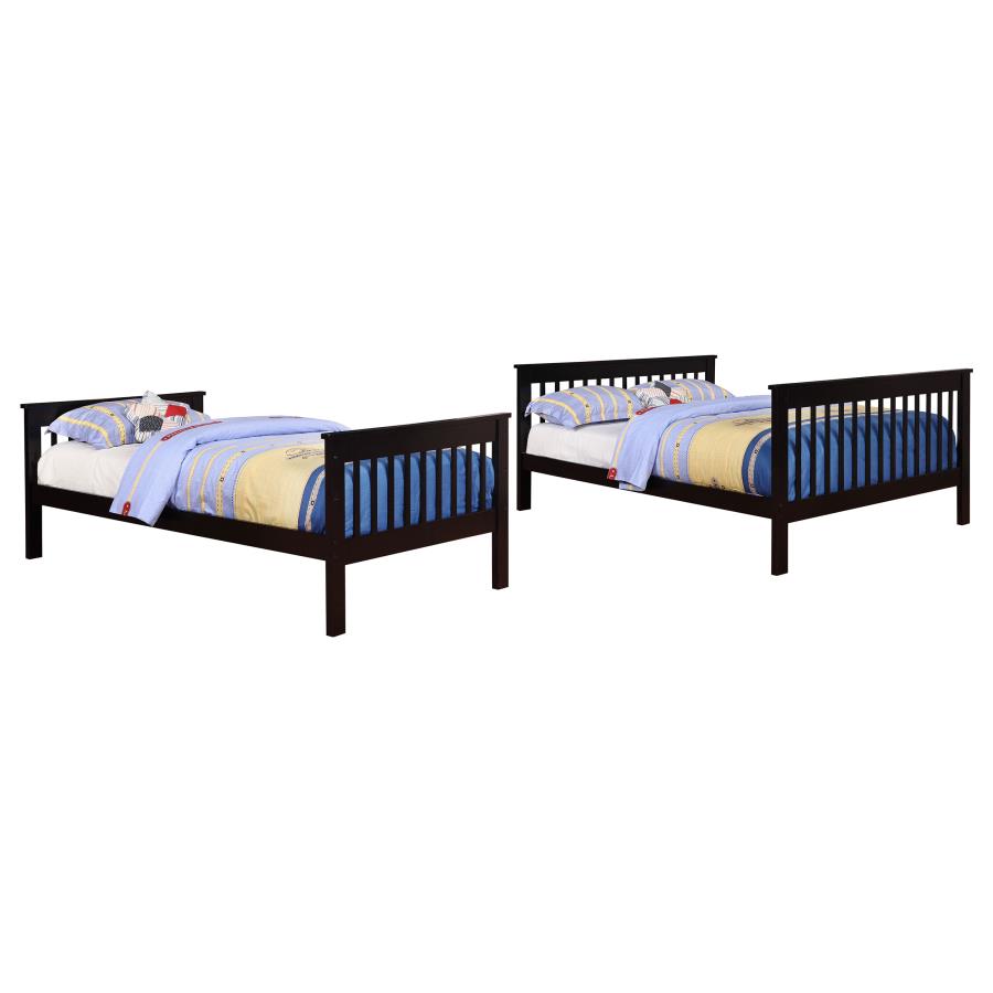 (image for) Chapman Wood Twin Over Full Bunk Bed Black