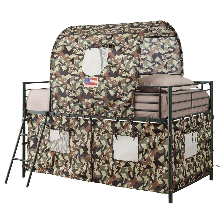 (image for) Camouflage Twin Tent Loft Bed Army Green