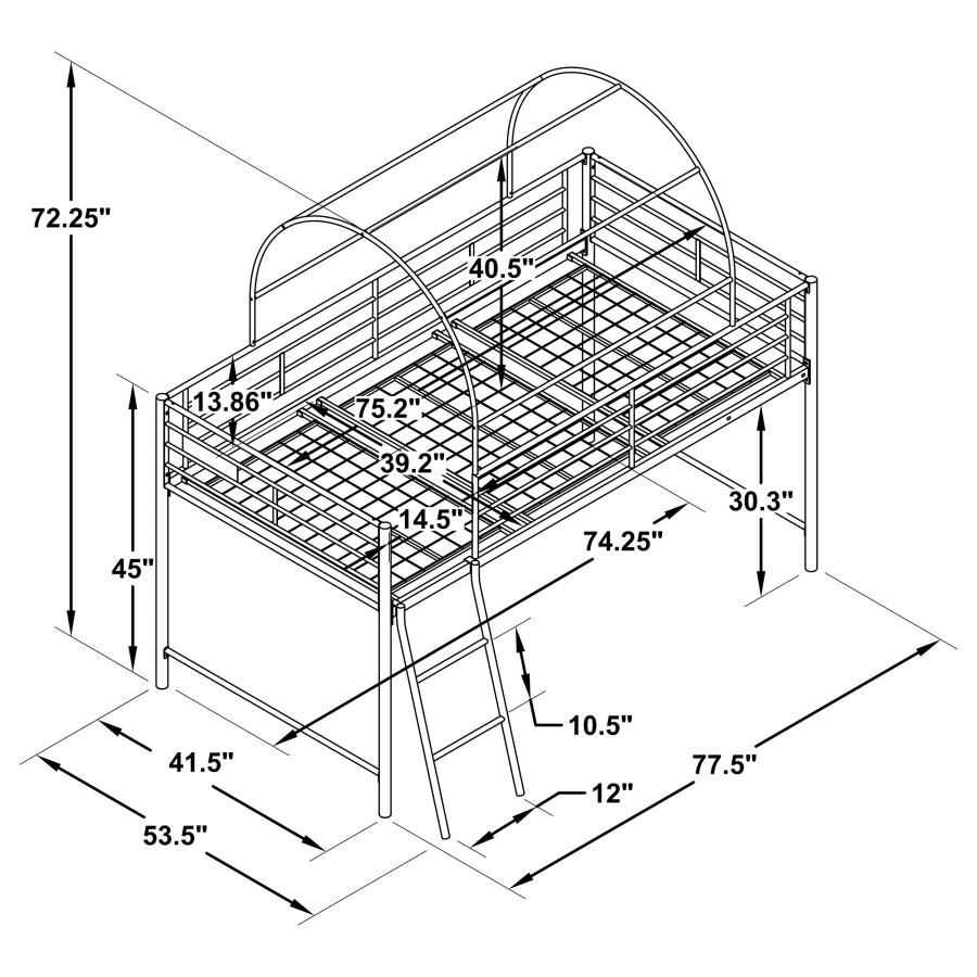 (image for) Camouflage Twin Tent Loft Bed Army Green