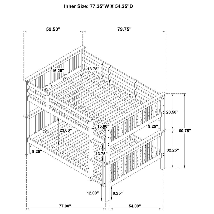 (image for) Chapman Wood Full Over Full Bunk Bed White