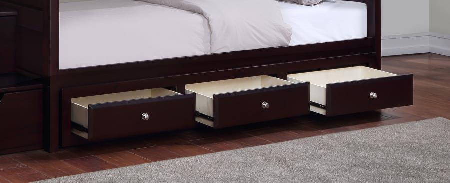 (image for) Elliott 3-drawer Wood Under Bed Storage Cappuccino - Click Image to Close