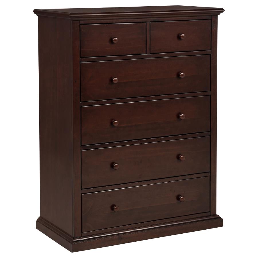 (image for) Sumerlin 6-drawer Bedroom Chest of Drawers Cappuccino