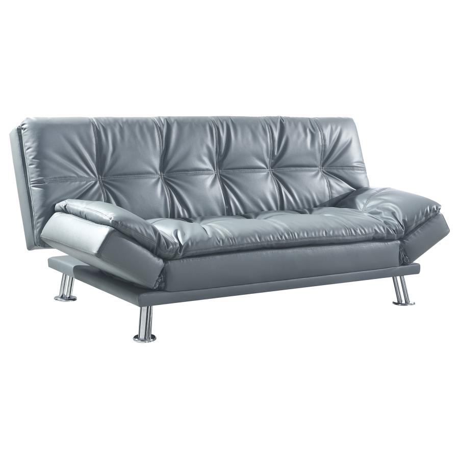 (image for) Dilleston Upholstered Tufted Convertible Sofa Bed Grey - Click Image to Close