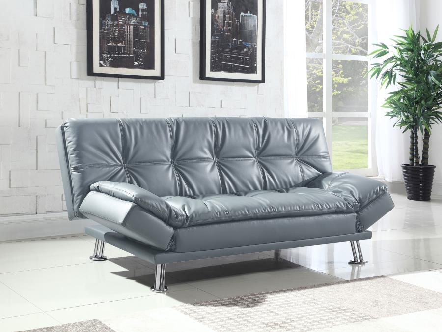 (image for) Dilleston Upholstered Tufted Convertible Sofa Bed Grey